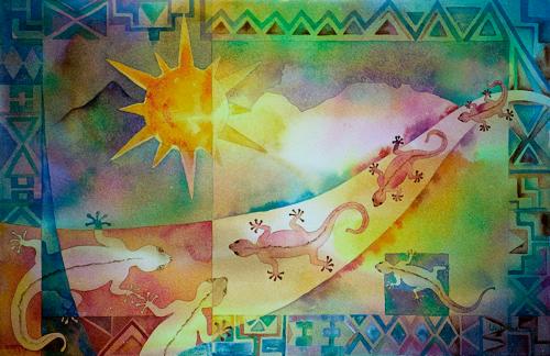 Gecko trail<br>52 x 34 cm