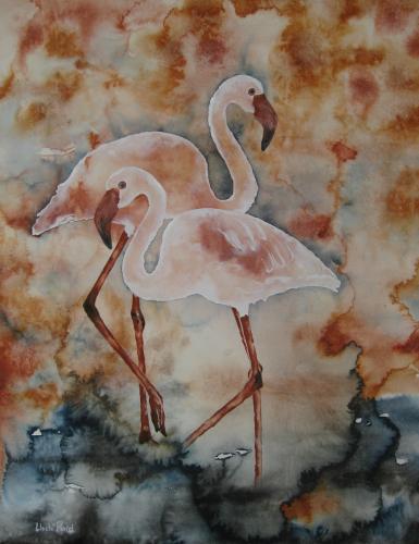 Flamingo Lagoon<br>60 x 46 cm