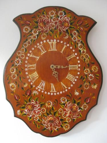 Clock - Bauernmalerei<br>42 cm long
