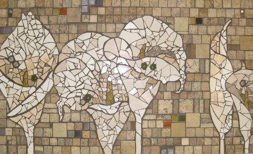 Mural - arum lilies<br>89 x 53 cm