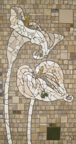 Mural - arum lilies<br>103 x 55 cm