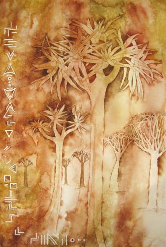 Aloidendron dichotomum(2)<br> (quiver tree)<br>52 x 34 cm